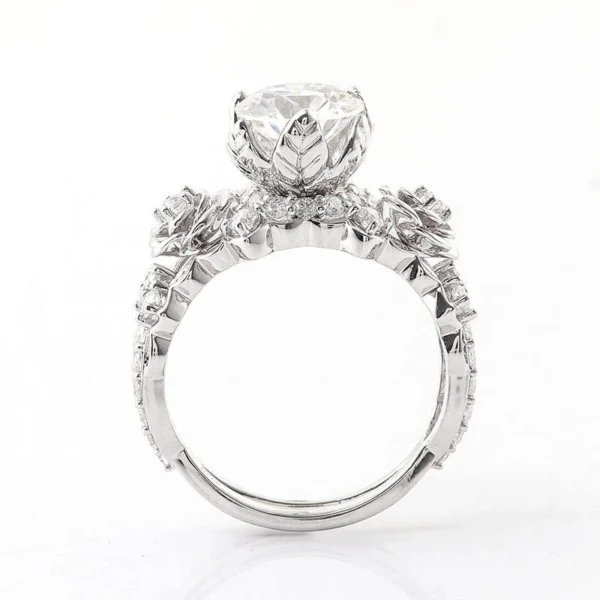 Additional product photograph showing the ring design, setting and band.