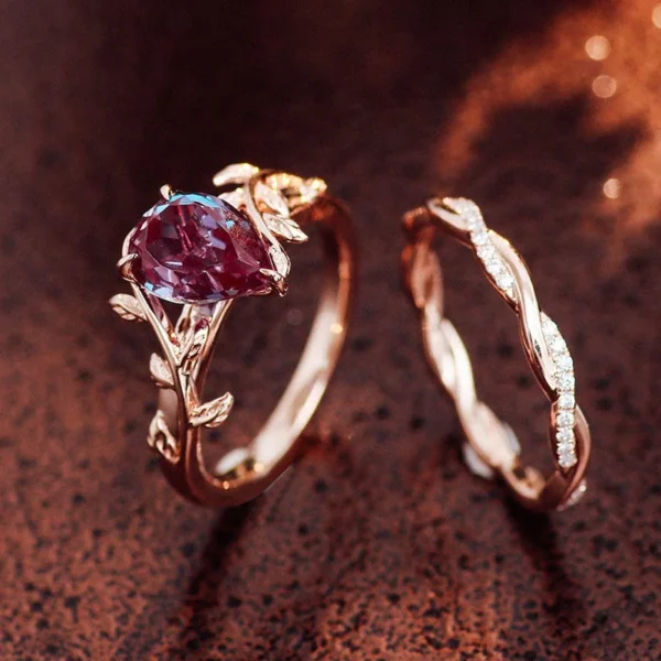 Additional product photograph showing the ring design, setting and band.