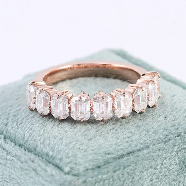 Moissanite Ring in 925 Sterling Silver shown in the product photograph.
