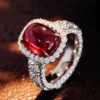 Additional product photograph showing the ring design, setting and band.