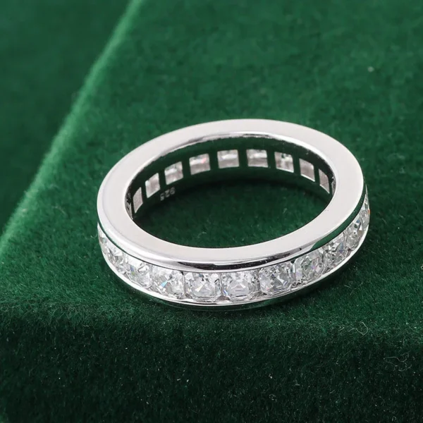Moissanite Ring in Gold shown in the product photograph.