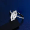 Additional product photograph showing the ring design, setting and band.
