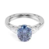 Additional product photograph showing the ring design, setting and band.