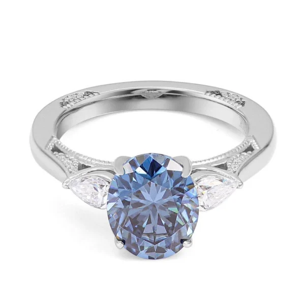 Additional product photograph showing the ring design, setting and band.