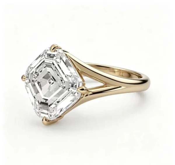 Additional product photograph showing the ring design, setting and band.