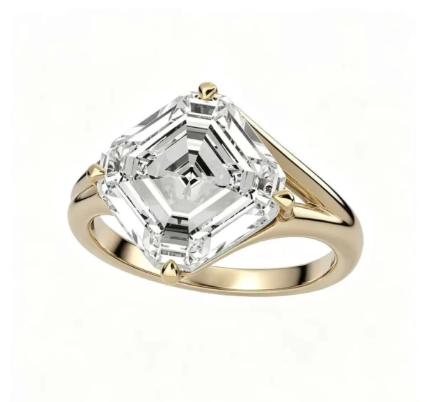 Additional product photograph showing the ring design, setting and band.