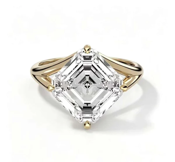 Additional product photograph showing the ring design, setting and band.