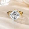 Moissanite Solitaire Ring in 14K Solid Gold shown in the product photograph.
