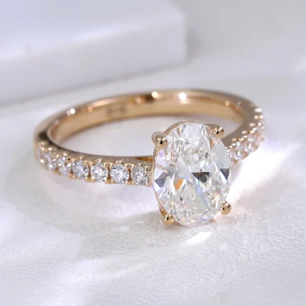 Additional product photograph showing the ring design, setting and band.