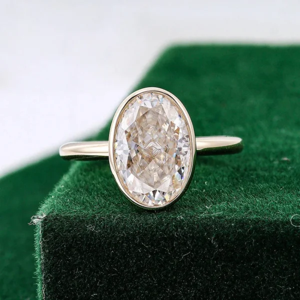 Additional product photograph showing the ring design, setting and band.