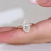 Additional product photograph showing the ring design, setting and band.