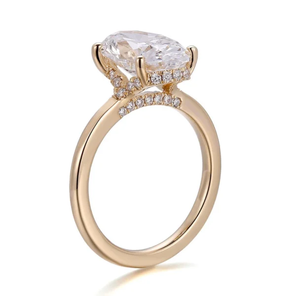 Additional product photograph showing the ring design, setting and band.