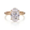 Product photograph showing the oval solitaire ring.