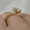 Additional product photograph showing the ring design, setting and band.