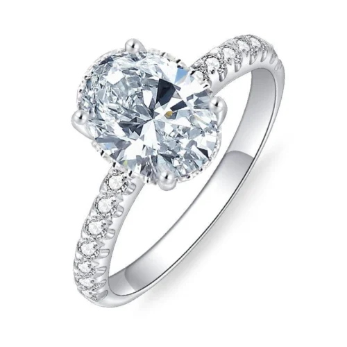 Product photograph showing the solitaire ring.
