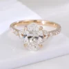 Oval Lab-Grown Diamond Ring with Marquise Side Stones shown in the product photograph.