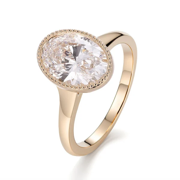 Additional product photograph showing the ring design, setting and band.