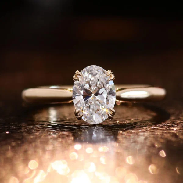 Oval Lab-Grown Diamond Ring shown in the product photograph.
