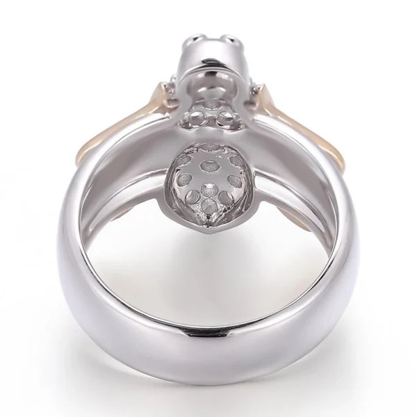 Additional product photograph showing the ring design, setting and band.