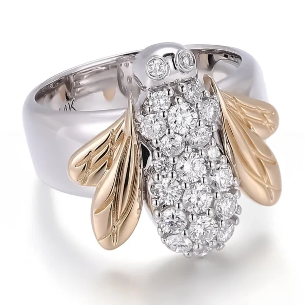 Additional product photograph showing the ring design, setting and band.