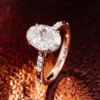 Additional product photograph showing the ring design, setting and band.