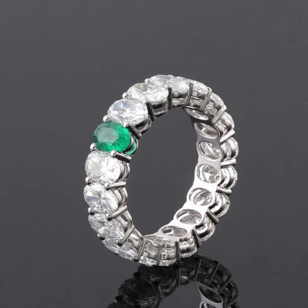 Additional product photograph showing the ring design, setting and band.