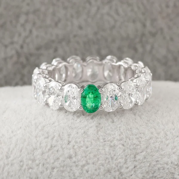 Additional product photograph showing the ring design, setting and band.