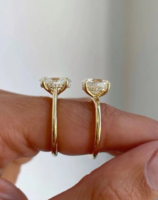 Additional product photograph showing the ring design, setting and band.