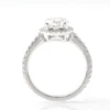 Oval Moissanite Halo Ring in Gold, product view 4.