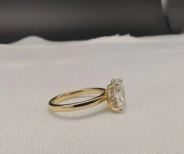 Additional product photograph showing the ring design, setting and band.