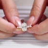 Additional product photograph showing the ring design, setting and band.