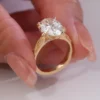 Jewelry design reference showing the ring setting and band. Oval Side-Stone Engagement Ring Design.