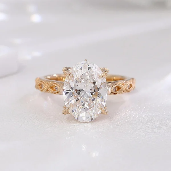 Additional product photograph showing the ring design, setting and band.