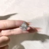 Additional product photograph showing the ring design, setting and band.