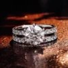 Additional product photograph showing the ring design, setting and band.