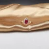 Additional product photograph showing the ring design, setting and band.