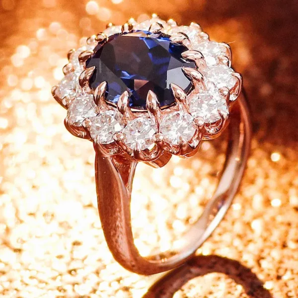 Additional product photograph showing the ring design, setting and band.