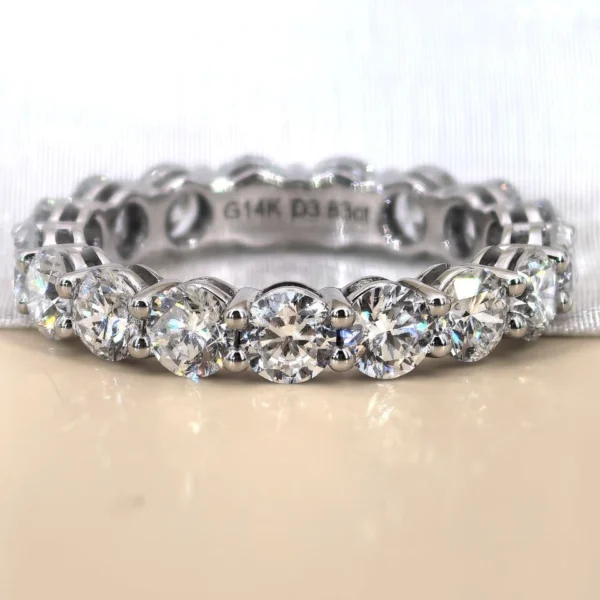 Additional product photograph showing the ring design, setting and band.