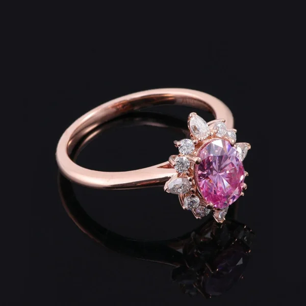 Additional product photograph showing the ring design, setting and band.