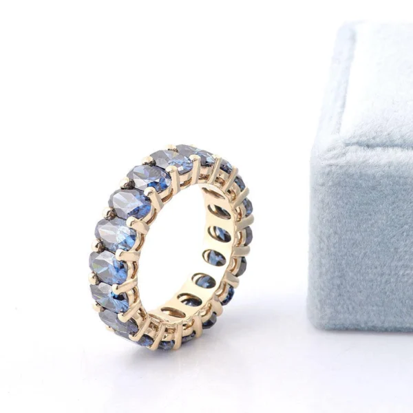 Additional product photograph showing the ring design, setting and band.