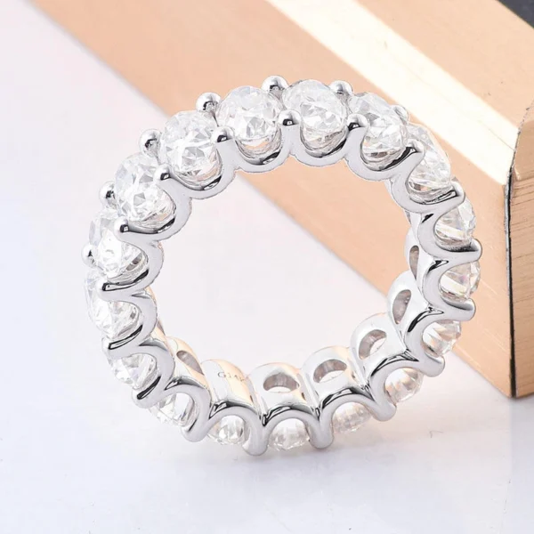 Additional product photograph showing the ring design, setting and band.