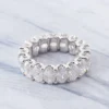 Oval Moissanite Ring in 925 Sterling Silver shown in the product photograph.
