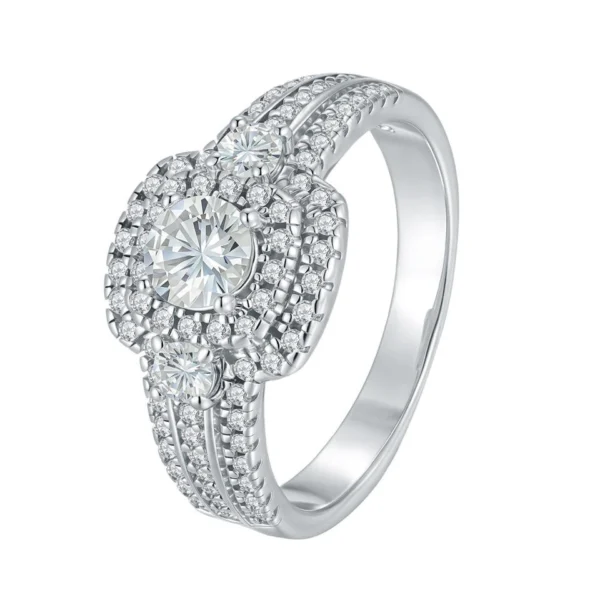 Additional product photograph showing the ring design, setting and band.