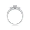 Additional product photograph showing the ring design, setting and band.