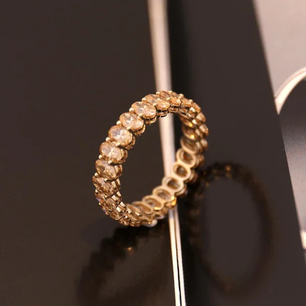 Additional product photograph showing the ring design, setting and band.