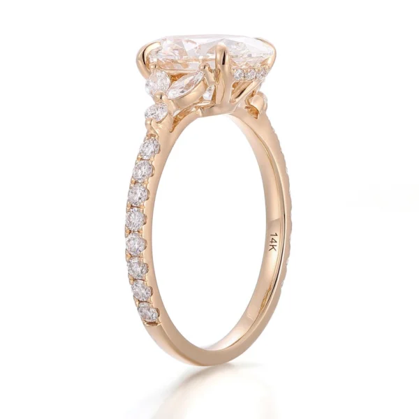 Additional product photograph showing the ring design, setting and band.