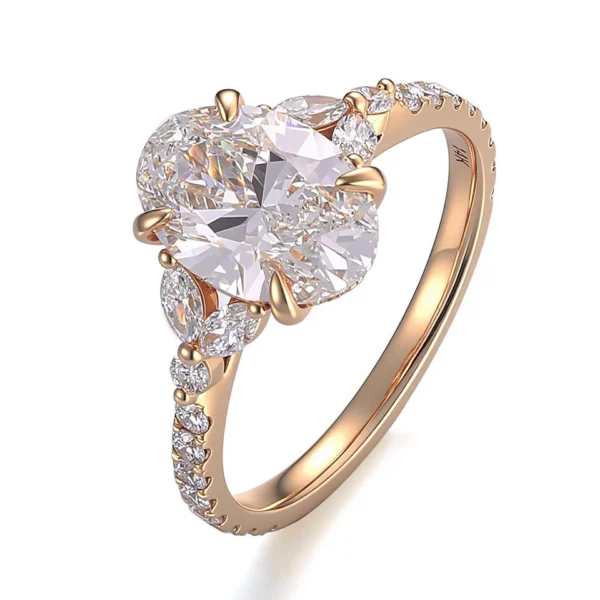 Additional product photograph showing the ring design, setting and band.