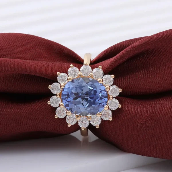 Additional product photograph showing the ring design, setting and band.