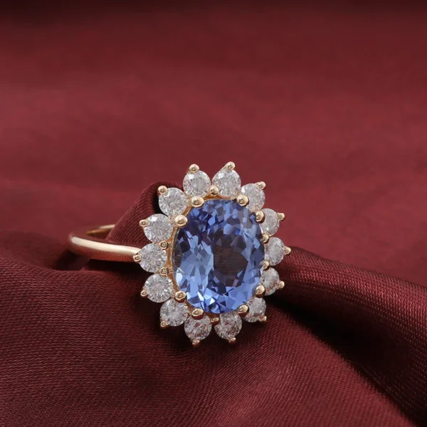 Additional product photograph showing the ring design, setting and band.