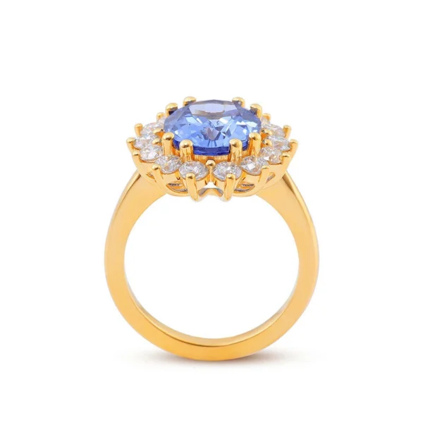 Additional product photograph showing the ring design, setting and band.